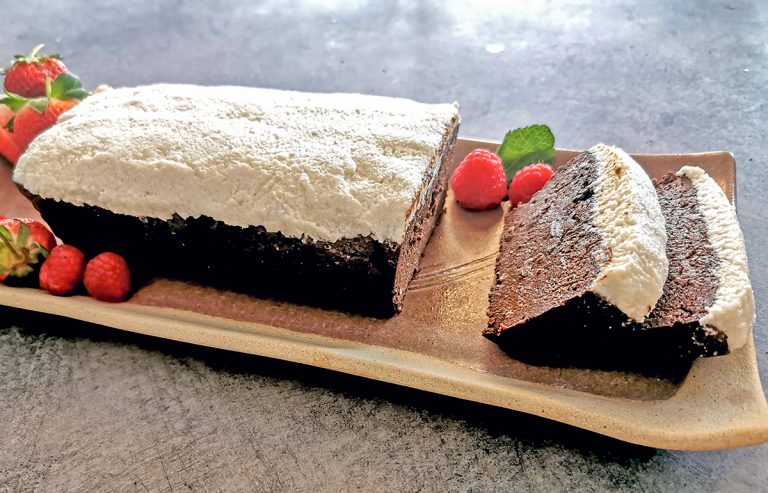 A healthy chocolate fudge avocado cake
